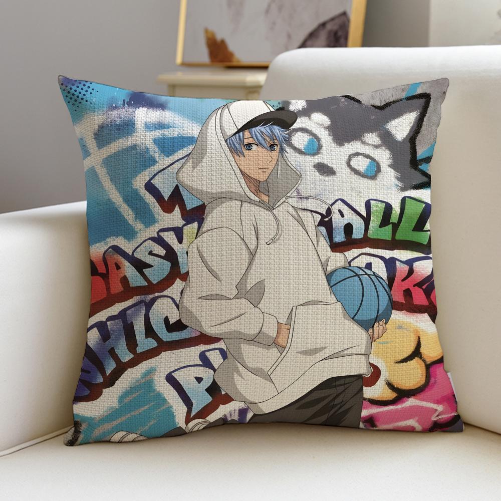 Dynamic KKuroko No BasketS Cushion Cover Breathable and skinfriendly linen pillowcase square removable and washable cushion