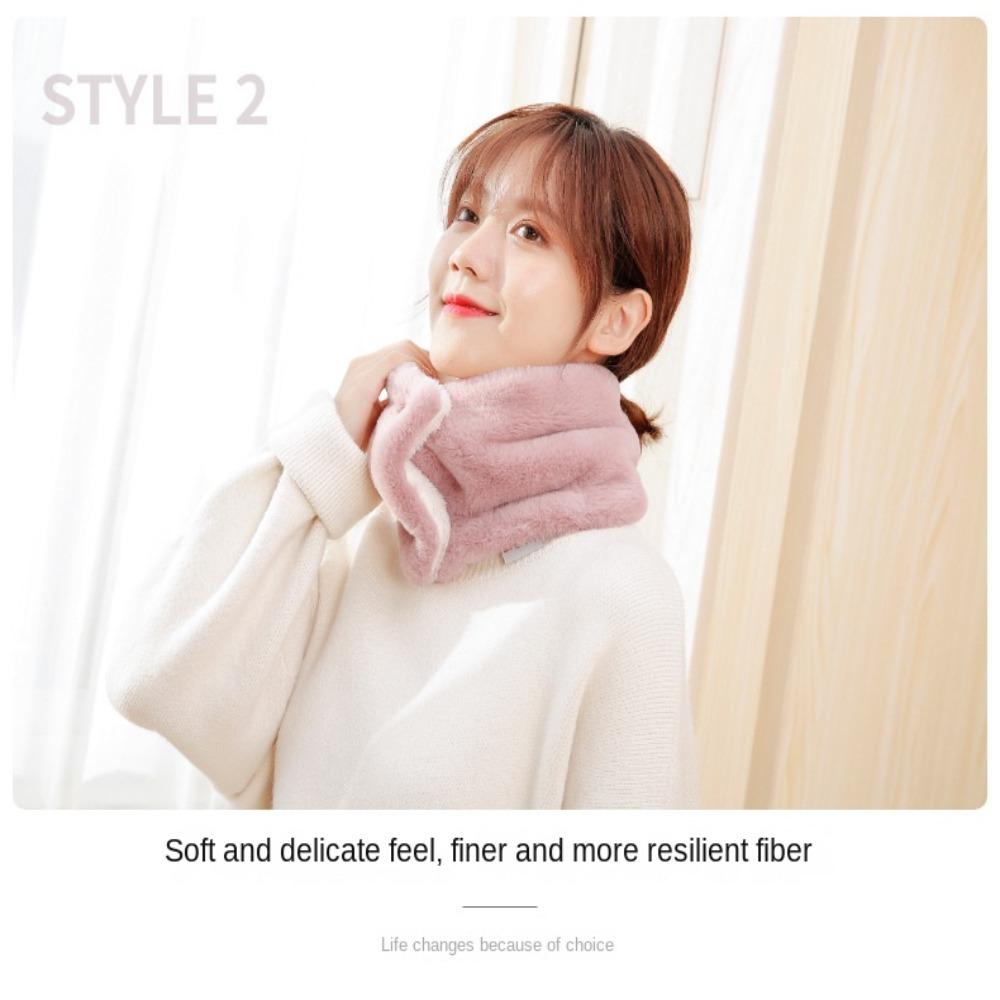 Слюнявчик Плюшевый Шарф Утолщенные Зимние Шарфы Пара Теплая Защита Шеи Снуд Хомут Труба Осень Зима