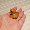 Wooden Yellow Duck Figurine Little Duck Statue Animal Sculpture Home Office Bookshelf Desktop Decoration Ornament Christmas Gift