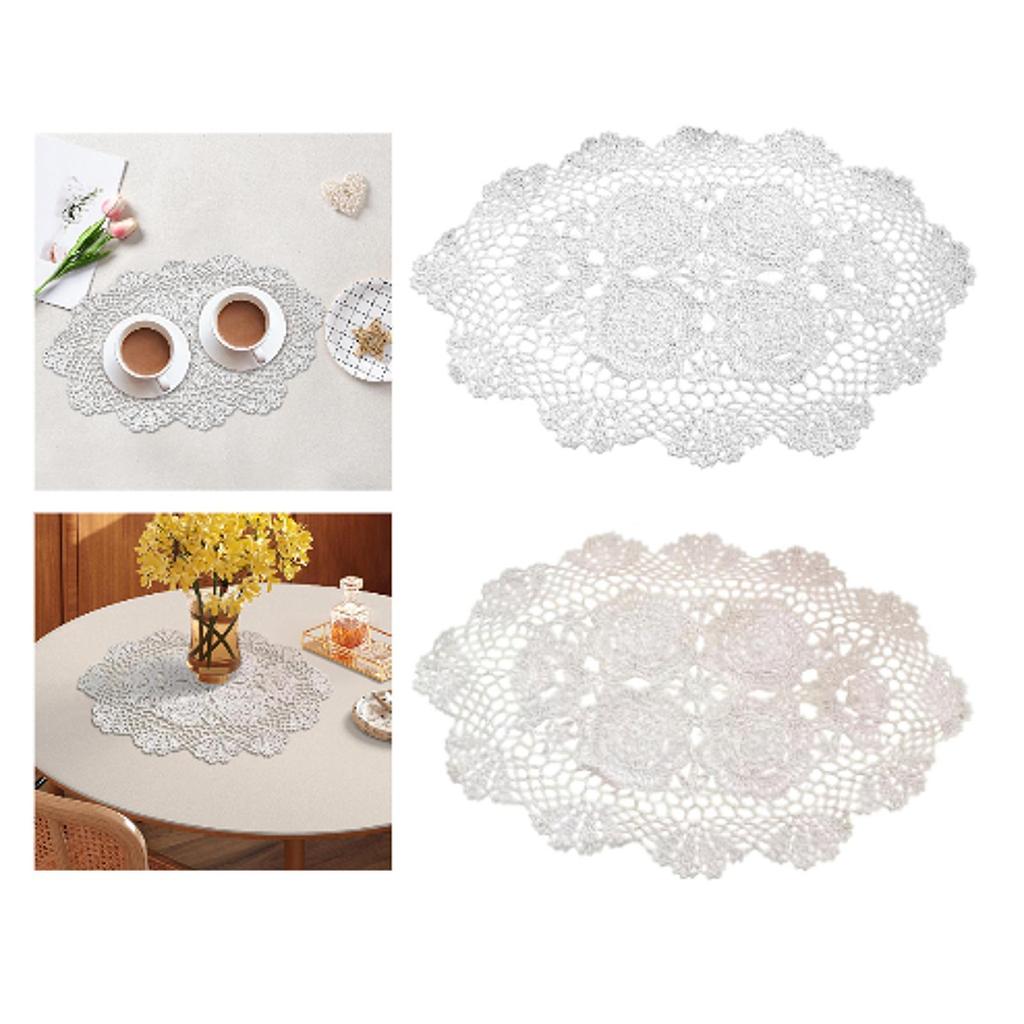 Вязаная крючком кружевная салфетка нескользящая креативная салфетка для свадебного декора дома праздник