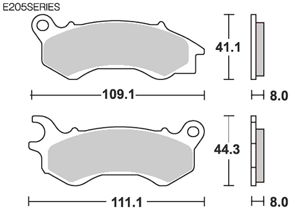 Тормозная колодка KITACO SBS 205MS PCX Lead 110 DIO110 и т. д.. 777-0205022