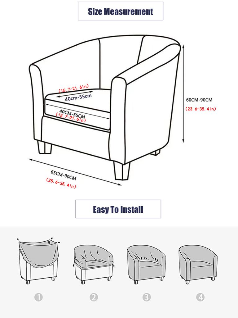 Твердые чехлы на клубные стулья, эластичные чехлы на стулья с принтом, чехлы на стулья для ванн, мягкие чехлы на кресло из спандекса, съемный чехол для дивана