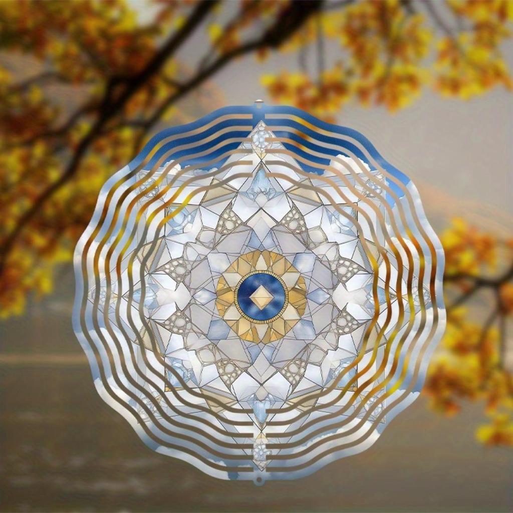 Metal Wind Spinner Outdoor Indoor Decor 3D Kinetic Windmill Gift for Women Wife Valentines Day Thanksgiving Christmas