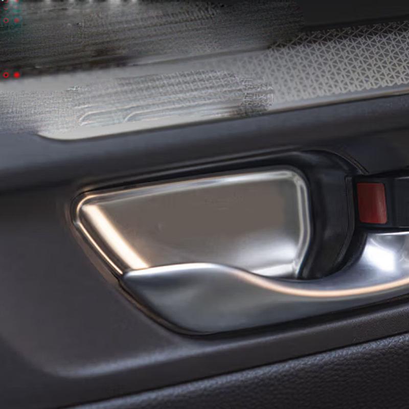 Stainless Steel Car Inner Door Bowl Sticker Trim Decoration Cover Armrest Handrail For Honda CRV CR-V 2024 Accessories