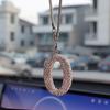 Автомобильный кулон для зеркала заднего вида, хрустальные цифры, украшение, подвеска для салона автомобиля, аксессуары для подвешивания в машине
