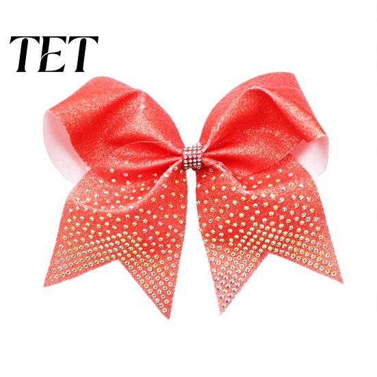 Team Uniform Hair Supplies Sparkling Bow Clip, Glitter Sequin Clip for Cheerleading Clips Performance And Dance Accessories, Decorative Ties Students