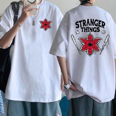 Унисекс футболка с принтом Stranger Things - Повседневная, с коротким рукавом, с круглым вырезом, Мягкая летняя мода для мужчин и женщин