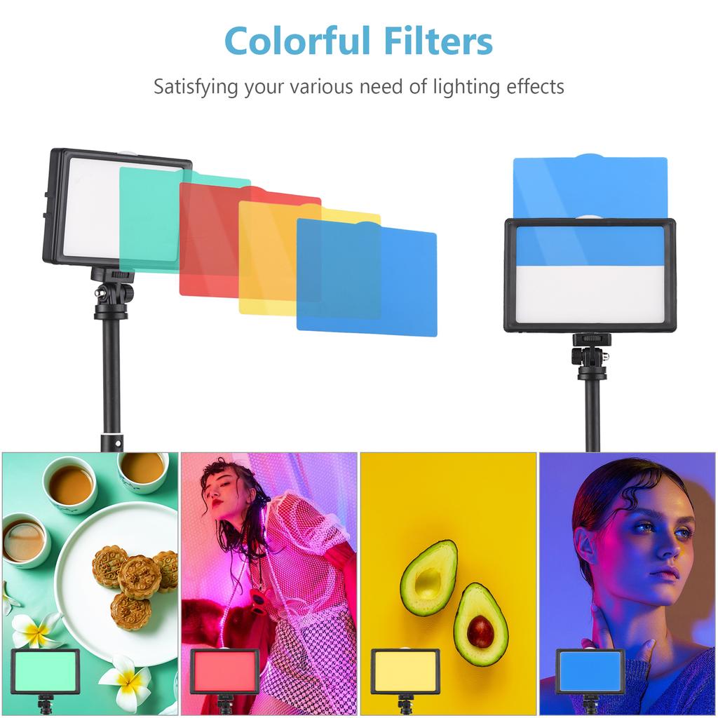 3 упаковки, 15 Вт, набор светодиодных видеоламп, заполняющая лампа для настольной фотографии, двухцветная, с регулируемой температурой