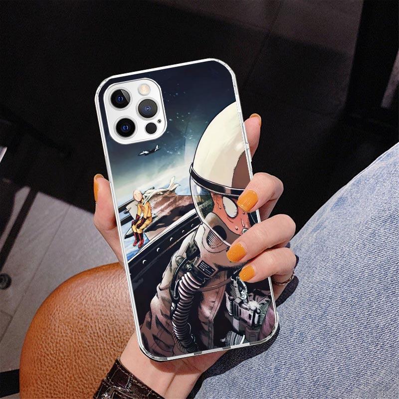 Чехол для телефона с аниме One-Punch Man для iPhone 17 Air 16 Pro Max 16E 15 + 14 Plus 11 12 13 Mini 7 8 SE Подарок Печатная крышка Fundas 17 Air