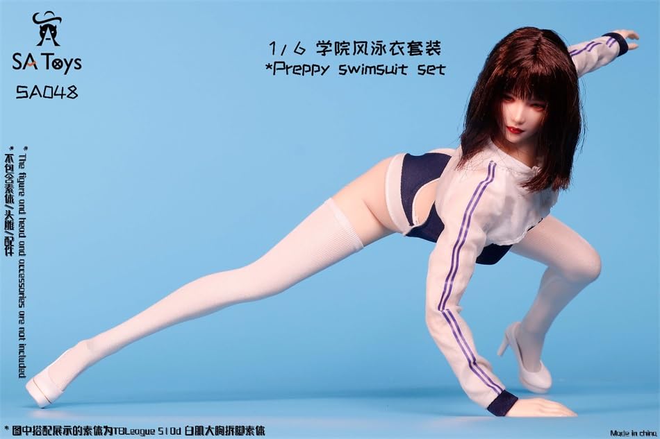 Хобби Игрушки [TOYBARJAPAN] Фигурка масштаба 1/6, совместимая с телом TBLeague, SA Toys SA048 Набор купальника «Преппи», Красивая студентка в гимнастическом стиле