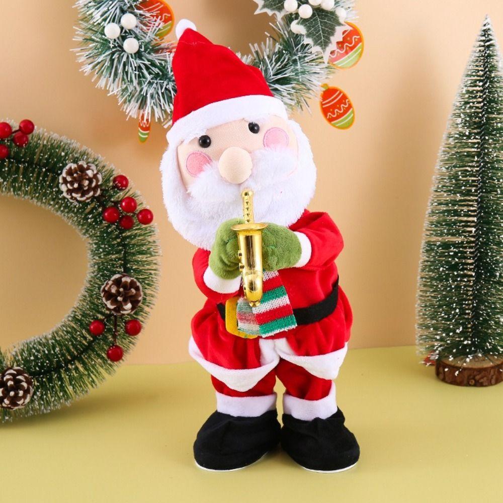 Снеговик Лось 35см Размер Электрическая Танцующая Рождественская Елка Качающаяся Светящаяся Рождественская Поющая Забавные Подарки