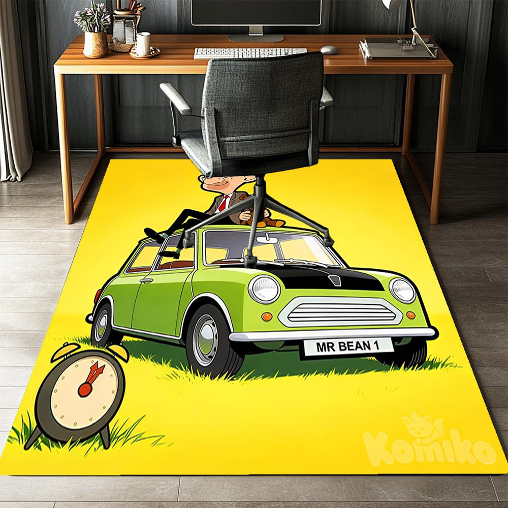 Mr Bean Printed Carpet Rug for Office Chair Living Room Bedroom Kitchen Room Decor Gifts