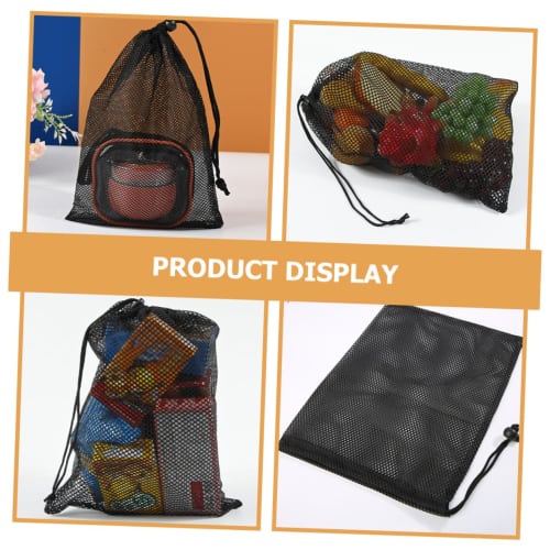 KOMBIUDA 10-Piece Mesh Drawstring Bag, Multi-Purpose Storage Bag for Sports and Laundry