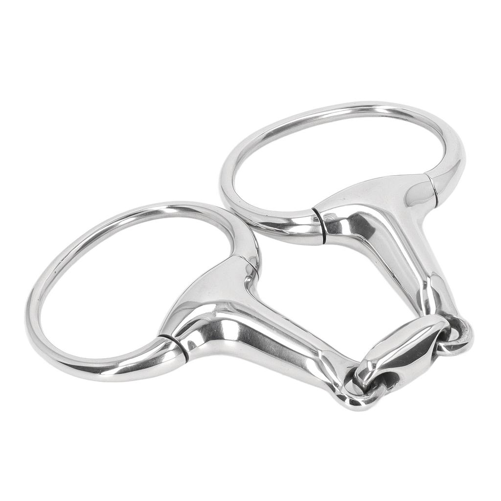 Кольцо для кляпа для лошади, мундштук из нержавеющей стали 125 мм, свободный овальный звено, обучение лошади