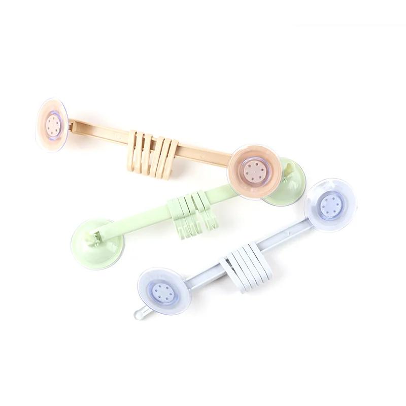 Регулируемая вешалка с крючками, двойная присоска, вешалка для полотенец, подвесные полки, держатель крючка, тип замка, присоска, аксессуары для кухни и ванной комнаты