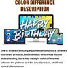 Glowing Soccer Happy Birthday Banner, Large Sports Backdrop for Outdoor Indoor Party Photo Booth