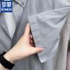 ROMON Men's Short-Sleeve Linen Blend Quick-Dry Business Casual Shirt