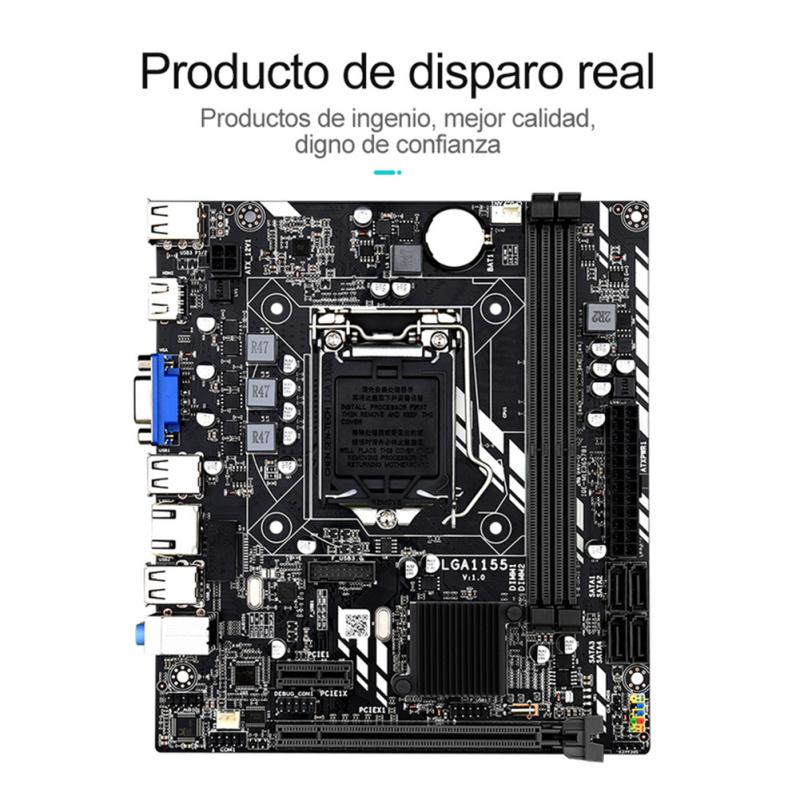 H61m Материнская плата компьютера 1155-контактная память DDR3 Четырехъядерный процессор I5 I7 Домашний офис Двухканальный интерфейс HD