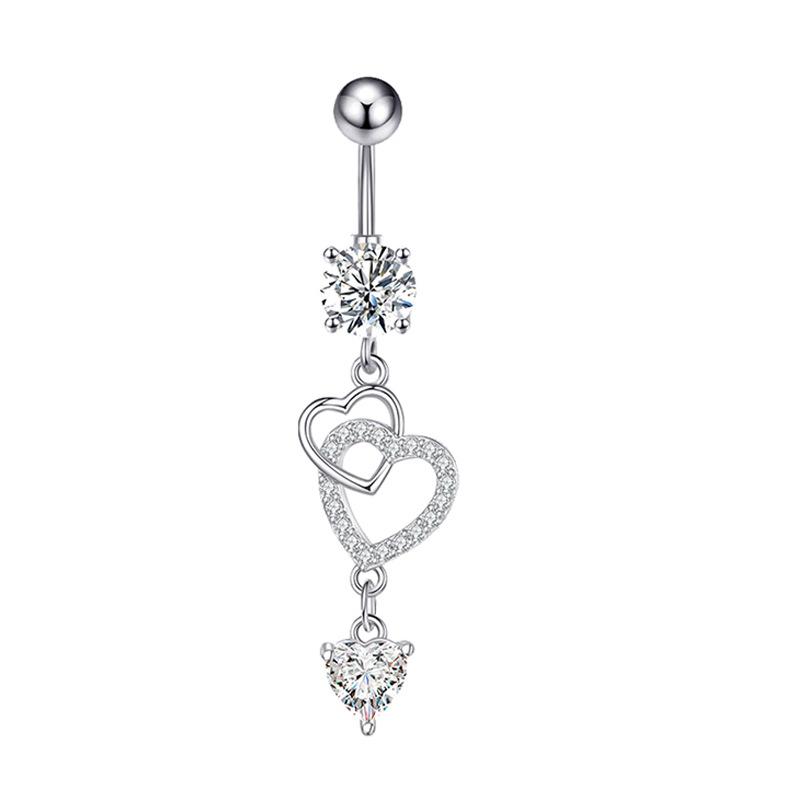 Странное декоративное вермикулитовое персиковое сердце, кольцо для пупка, любовь, пупок, ногти