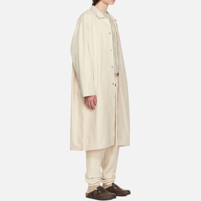 Fear of God Essentials Осень Зима 2022 Длинное Пальто Мужская Верхняя Одежда Яичная Скорлупа-Белый FOG-SS22-712