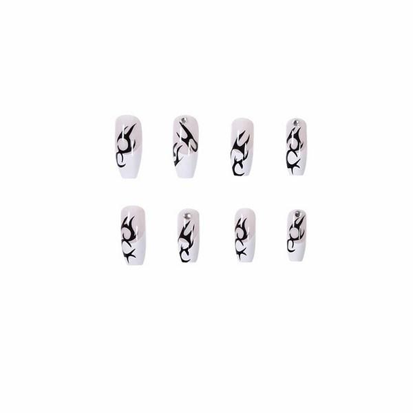 Keulshop Inssa Kitsch Crystal Nail Tips Artificial Nail Easy Nail Tips, 2 Pieces, NAIL-N379