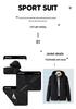 Мужской модный однотонный хлопковый комплект: худи-кардиган и брюки - Весна и Осень, Повседневная спортивная одежда