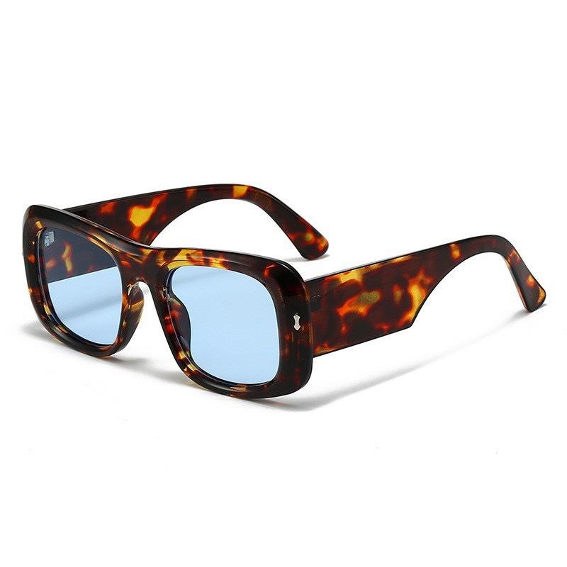 Wide Leg Sunglasses Men'S And Women'S Large Frame Versatile Fashion Retro Sunglasses Leopard Print Sunshade Glasses