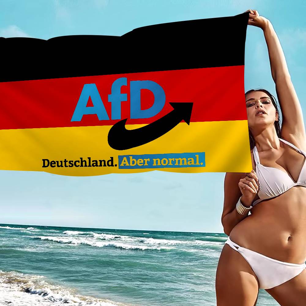 Afd Альтернативный Флаг Германии Микрофибра Печатное Пляжное Полотенце Альпинизм Йога Пляж Плавание Впитывающее Мягкое Полотенце