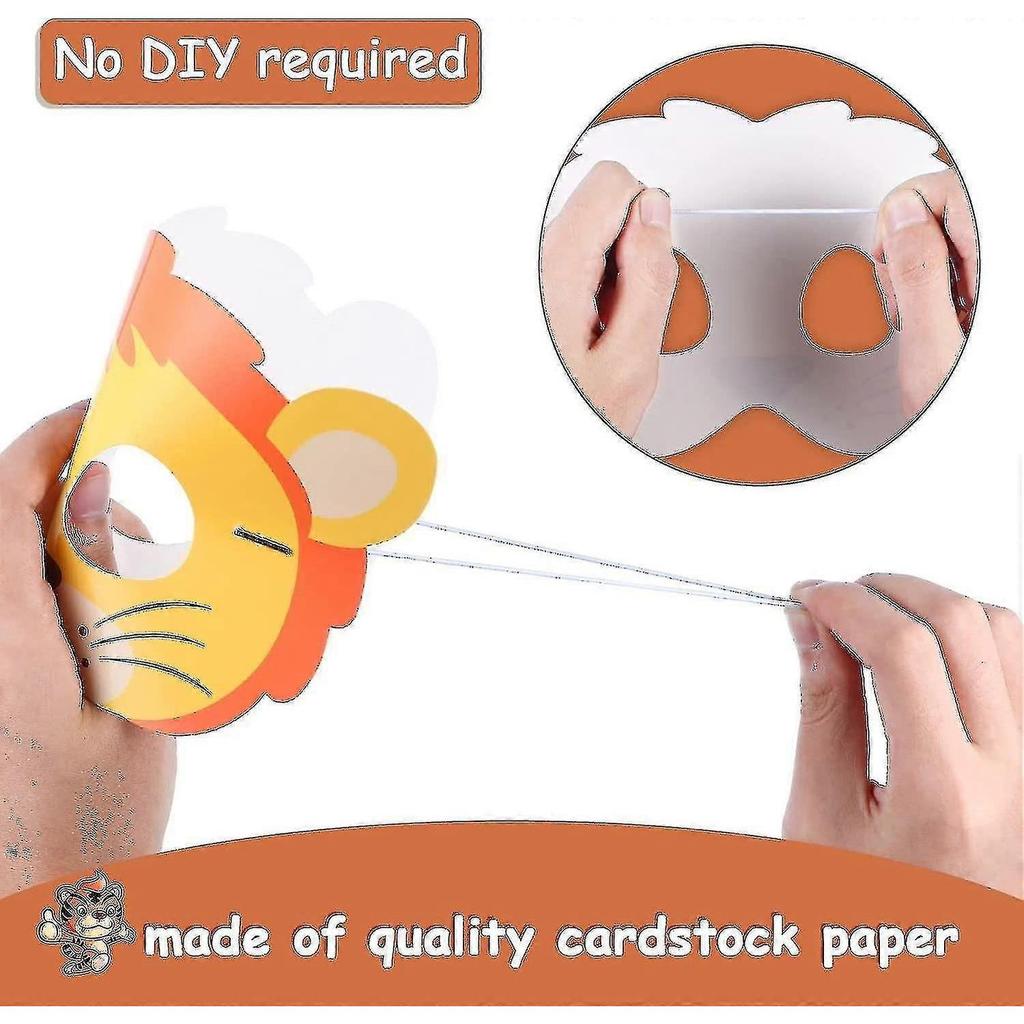 16 Piece Animal Masks Animal Costume Party Favors With 16 Different Animal Face For Petting Zoo Farmhouse Jungle Safari Theme Birthday Party Halloween