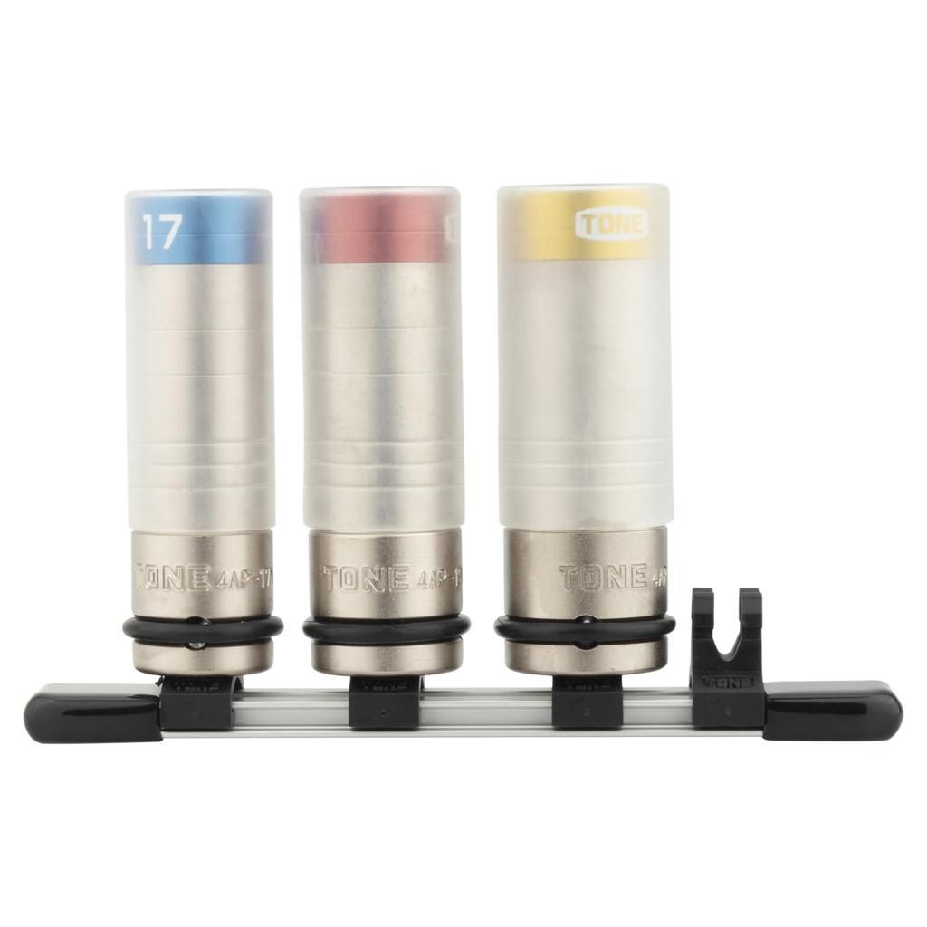 Набор торцевых головок TONE Impact из тонкой фольги с защитой HAP403N Угол привода 3 предмета (с держателем) 12.7mm (1/2") СОДЕРЖАНИЕ