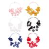 Multilayer Fabric Petal Necklace Cloth Collar Flower Statement Choker Necklace for Women Exaggerated Flower Necklace