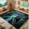 Game Controller Theme Crystal Velvet Floor Rug Personalized Custom Name Text Warm Carpet Home Decoration