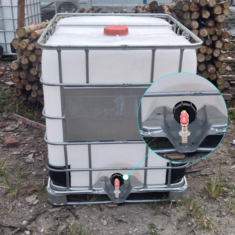 S60x6 Крупная резьба Соединитель крана IBC бака X 1/2'' 3/4'' Адаптер для водопроводной муфты 1000 л Сад Дом Сменный клапан Фитинг