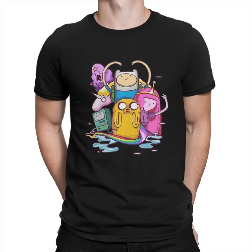 Футболка Adventure Cartoon Time Man, модная хлопковая футболка, оригинальная уличная одежда, новые трендовые топы, футболка
