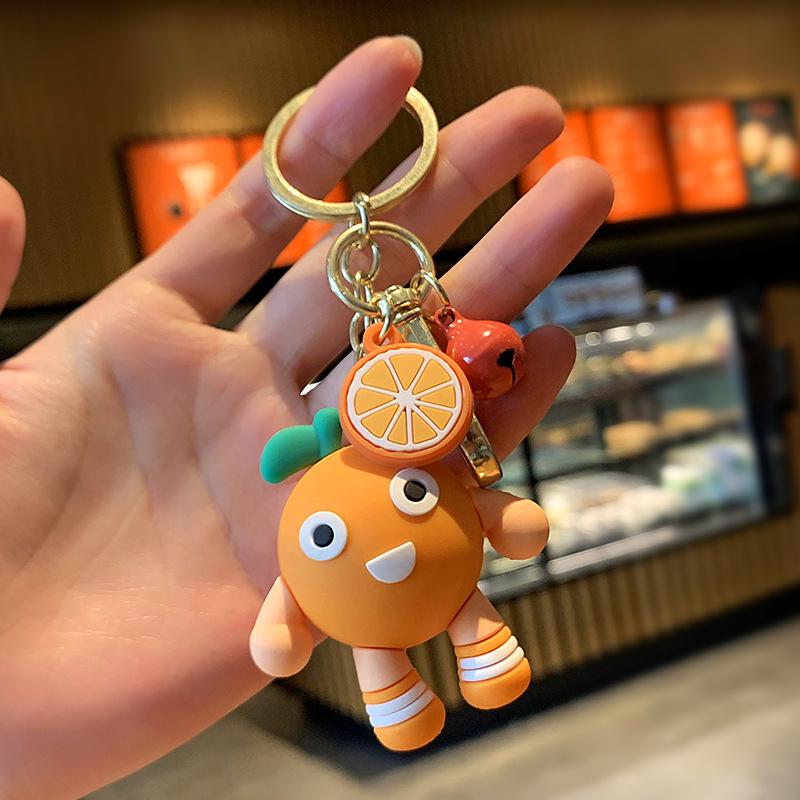 Брелок для ключей Fruit Family Cartoon Avocado Orange Lemon - Милая кукла Fashion Bag Charm