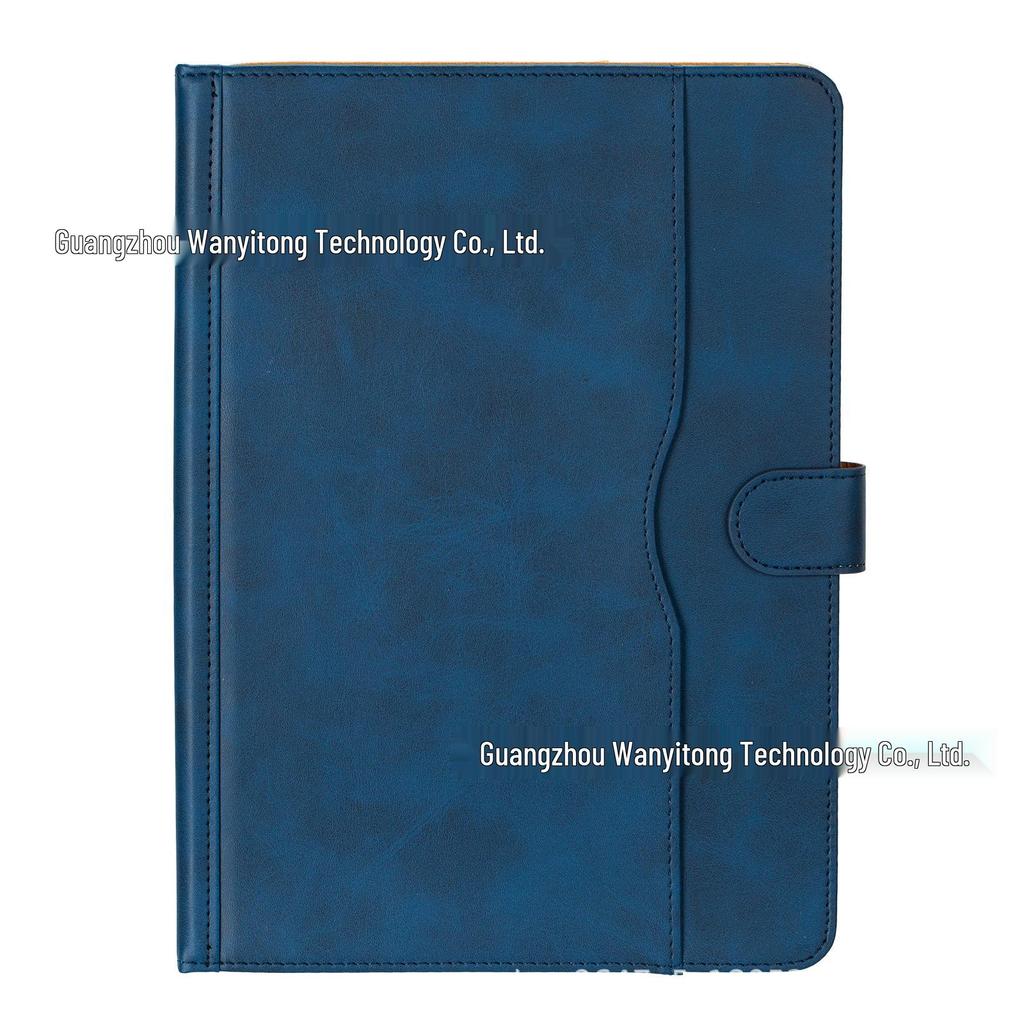 Универсальный двухцветный чехол для планшета из коровьей кожи с силиконовыми крючками-петлями для моделей 7-10 дюймов