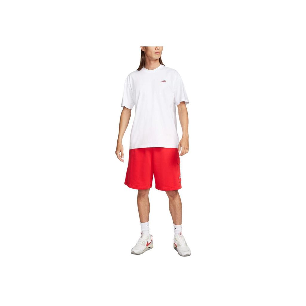 Nike Sportswear Solid Crew Neck Pullover Casual Short Sleeve T-Shirt Men Tops White FQ3763-100