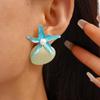 Bohemian Starfish Stud Earrings Scallop Starfish Pendant Earrings Charms Shell Drop Earrings  Girl