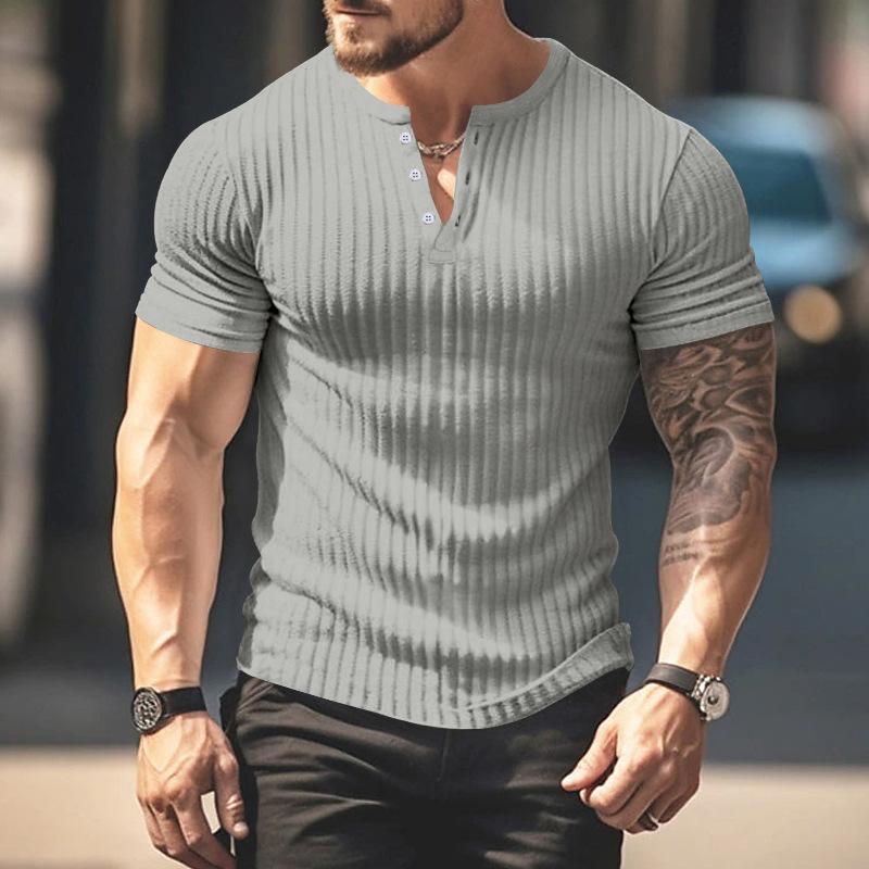 Summer Men S Casual Fitness Quick Dry V Neck Short Sleeve T Shirt