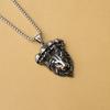 New European and American Retro Jewelry Titanium Steel Lion Head Pendant Necklace