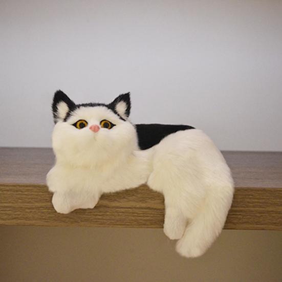 Декоративная фигурка пушистого котенка Yousheng, реалистичная модель котенка, подвесное украшение для дома, подставки под телевизор или полки.