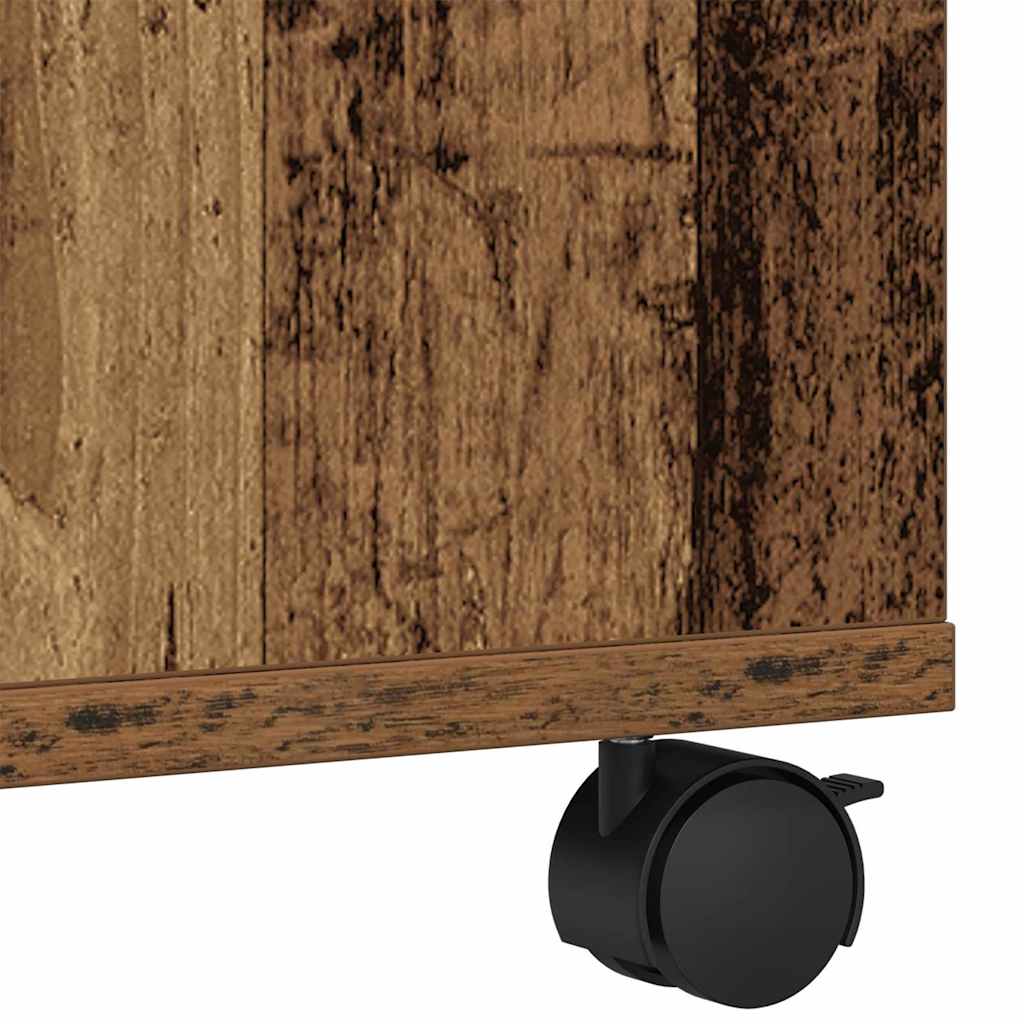 Printer Stand Rustic Wood Look 41 x 32 x 33.5 cm Engineered Wood