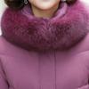 Средняя и длинная свободная зимняя куртка с капюшоном и меховым воротником большого размера для среднего и пожилого возраста