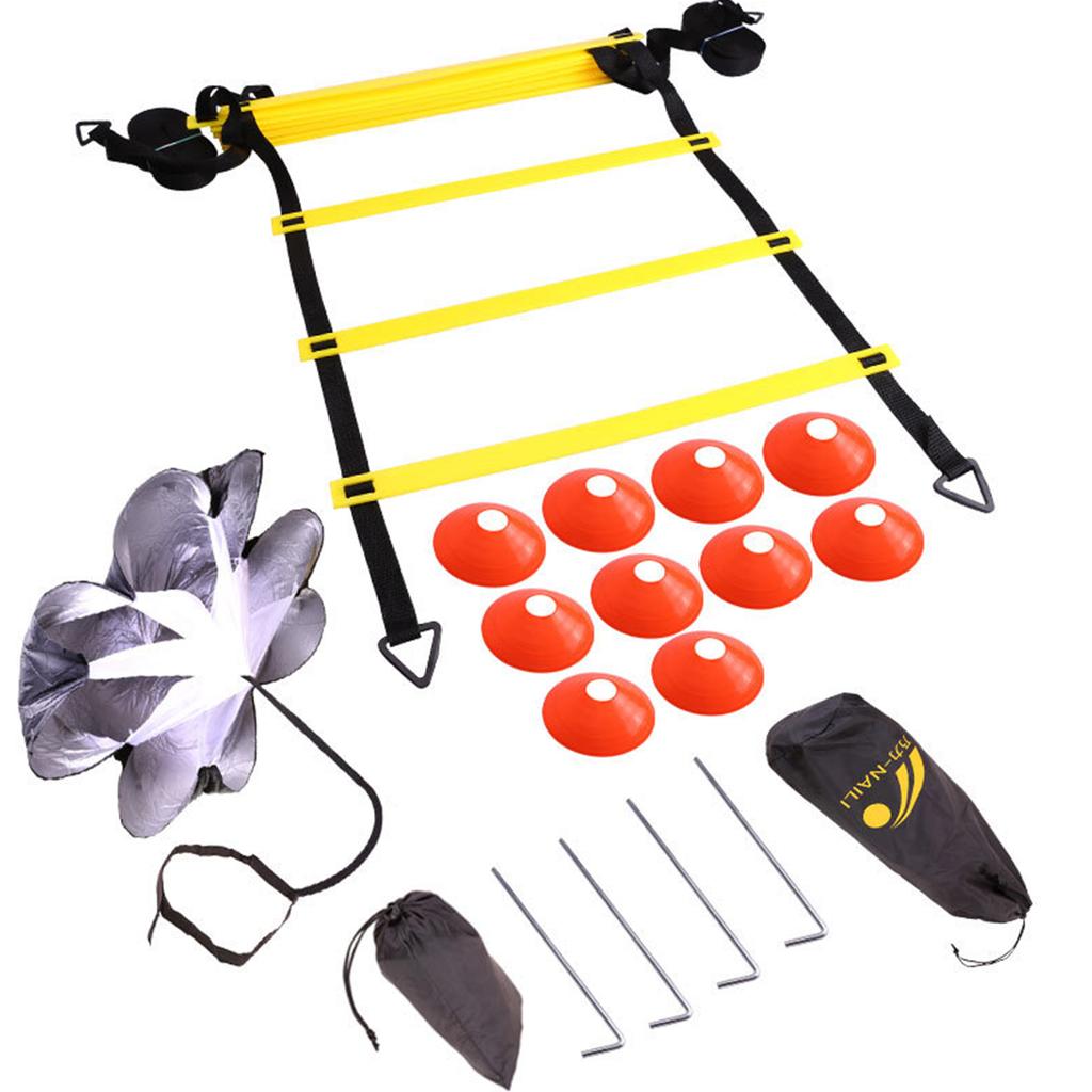 ZTTO Набор тренировочного оборудования для лестницы для скоростного футбола и ловкости с желобом сопротивления