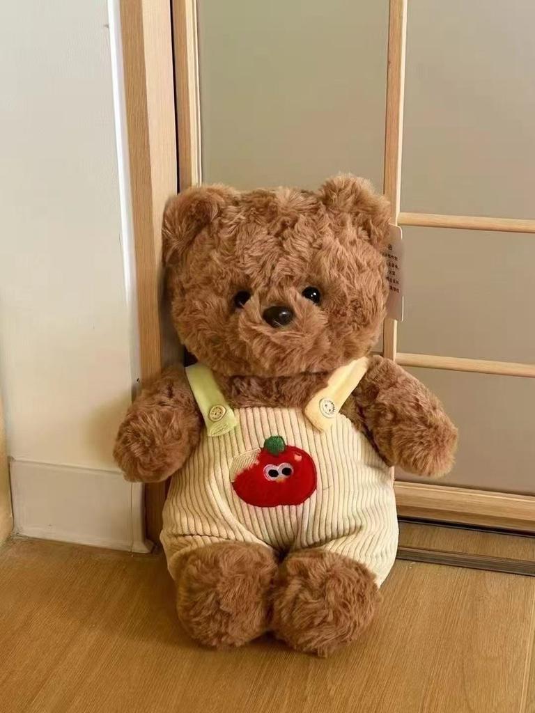 Плюшевый мишка Тедди в комбинезоне Мягкая набивная игрушка Подарок для детей