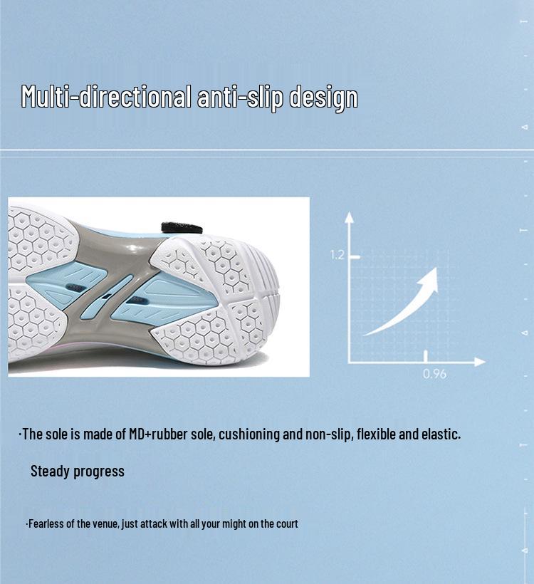 Ретро Бинго Зефирный Крест 2.0 Обувь для бадминтона - Противоскользящая, Амортизирующая, Готовая к соревнованиям