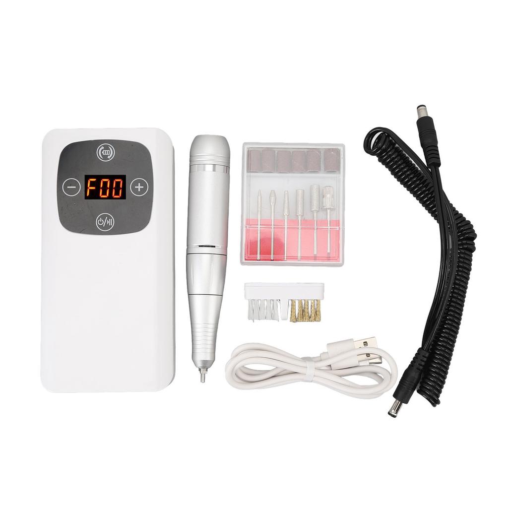 2 In 1 Rechargeable Nail Grinder Electric Nail Drill Machine 45000rpm Nail Polish Removal Machine