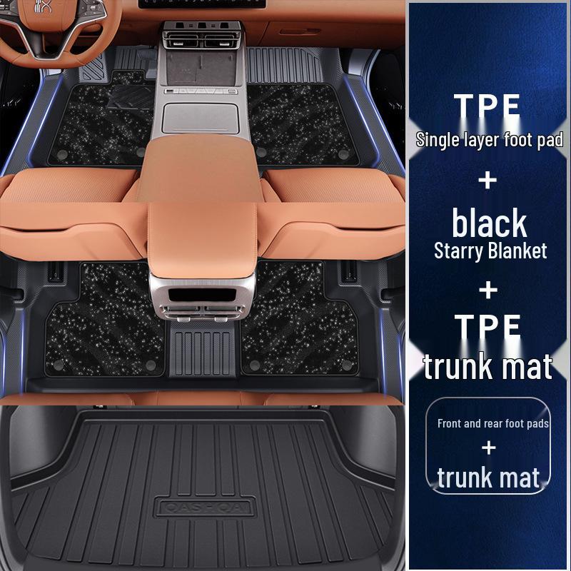 TPE Коврики Yongjue для BYD Han L - Полное Покрытие Салона Автомобиля и Аксессуары для Порогов