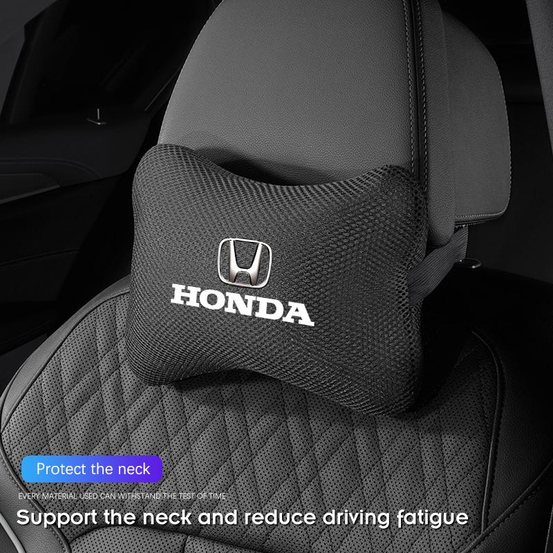 TQDX8 1Pcs Car Breathable Ice Silk Headrest Auto Neck Support Pillow For Honda Civic Accord Crosstour Spirior Odyssey Avancier UR-V