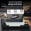 Проводная механическая игровая клавиатура с RGB-подсветкой, эргономичный дизайн, 61 клавиша, компактная мини-проводная офисная клавиатура для ноутбука